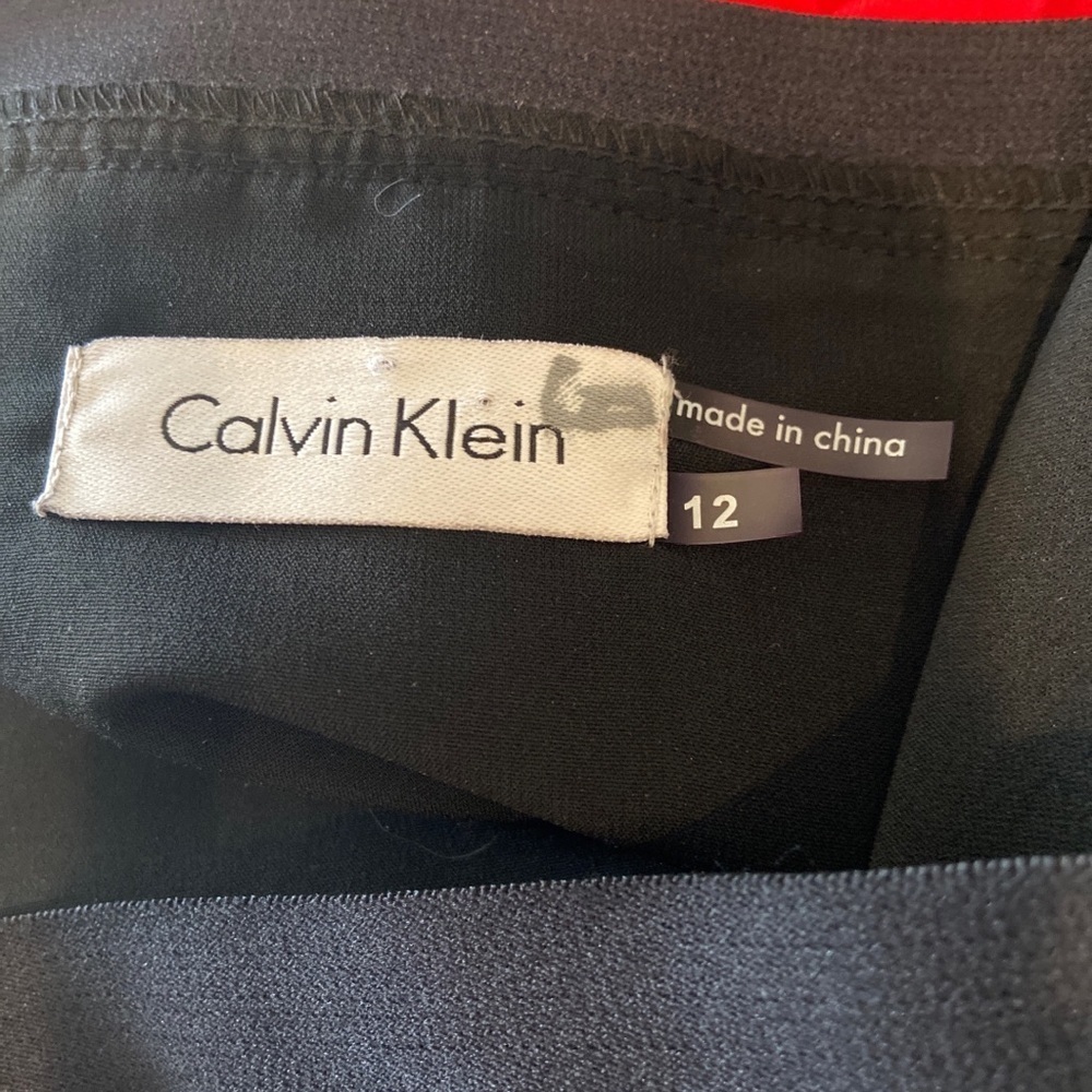 Calvin Klein Red and Black Midi Dress - Picture 7 of 8